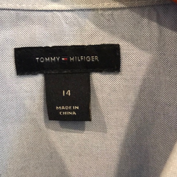 Boys Tommy Blue Dress Shirt - Picture 2 of 8